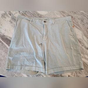 Goodfellow & Co Linden Men’s Shorts Size 38 Khaki Flat Front Casual Cotton Blend